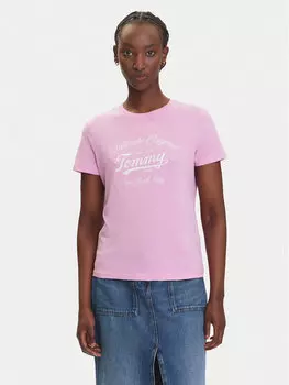 Футболка обычного кроя Essential DW0DW21404 Tommy Jeans, розовый