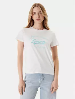 Футболка обычного кроя Essential DW0DW21404 Tommy Jeans, белый