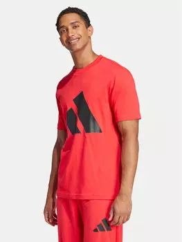 Футболка обычного кроя Essentials Big Logo JE8934 Adidas, красный