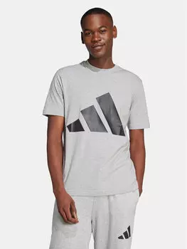 Футболка обычного кроя Essentials Big Logo JE8948 Adidas, серый