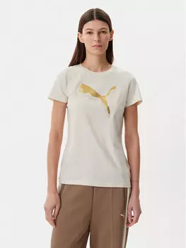 Футболка обычного кроя Essentials Metallic 684995 Puma, бежевый