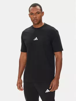 Футболка обычного кроя Essentials Small Logo JE9024 Adidas, черный