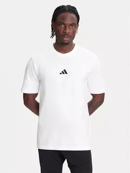 Футболка обычного кроя Essentials Small Logo JF1092 Adidas, белый