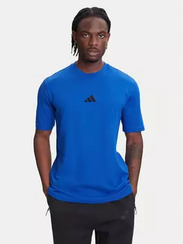Футболка обычного кроя Essentials Small Logo JF1094 Adidas, синий