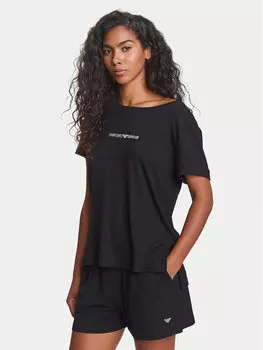 Футболка обычного кроя EW000780 AF12192 UC001 Emporio Armani, черный