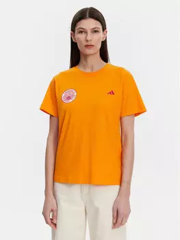 Футболка обычного кроя FARM Graphic JD6293 Adidas, оранжевый