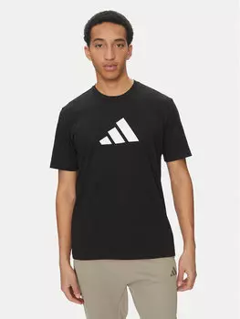 Футболка обычного кроя Future Icons 3 Bar Logo JI8770 Adidas, черный