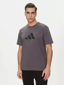 Футболка обычного кроя Future Icons 3 Bar Logo JD4921 Adidas, серый