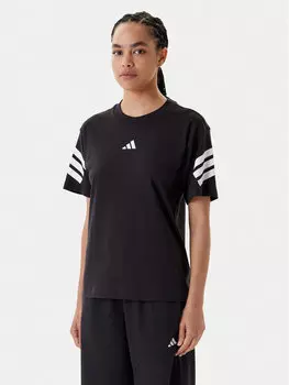Футболка обычного кроя Future Icons 3-Stripes JE0237 Adidas, черный