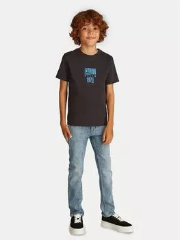 Футболка обычного кроя Good Level IB0IB02456 Calvin Klein Jeans, черный