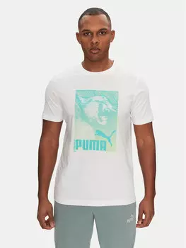 Футболка обычного кроя Graphics Photoprint 684836 Puma, белый