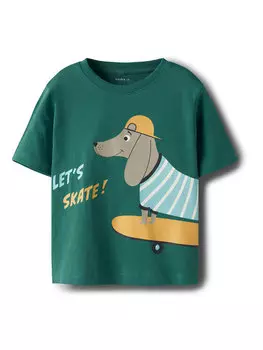 Футболка обычного кроя Helge 13238145 Name It, зеленый