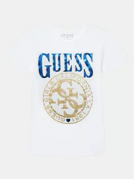 Футболка обычного кроя J5RI20 K6YW4 Guess, белый
