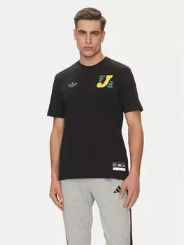 Футболка обычного кроя Jamaica VRCT JE5331 Adidas, черный