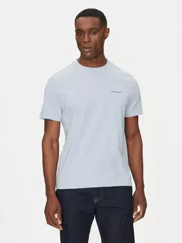 Футболка обычного кроя Linear Box Logo K10K114152 Calvin Klein, синий