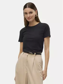 Футболка обычного кроя Lulu 10323755 Vero Moda, черный