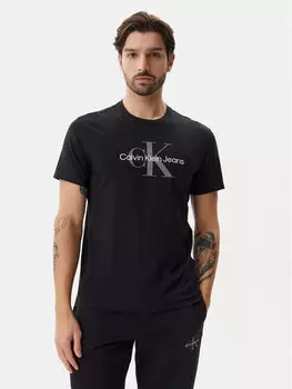 Футболка обычного кроя LV040EM286 Calvin Klein Jeans, черный