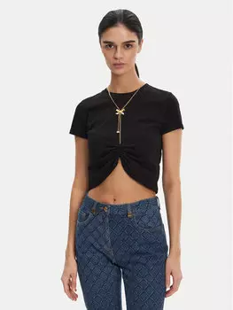 Футболка обычного кроя MA-006-51E2 Elisabetta Franchi, черный