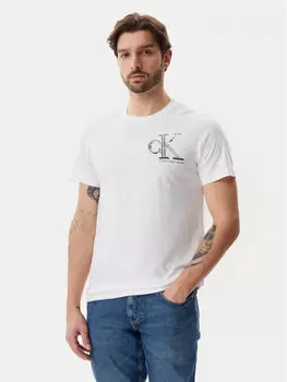 Футболка обычного кроя Meta Monogram J30J325498 Calvin Klein Jeans, белый