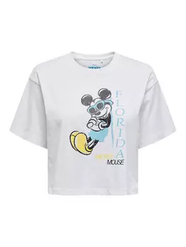 Футболка обычного кроя Mickey Minnie 15348126 Only, белый