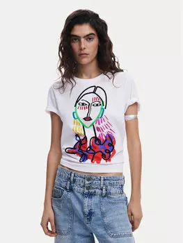 Футболка обычного кроя Misuri 25SWTKA9 Desigual, белый