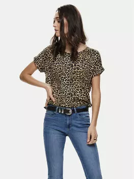 Футболка обычного кроя Moster 15182852 Only, коричневый