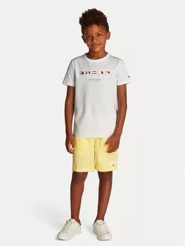 Футболка обычного кроя Multiflag KB0KB09532 S Tommy Hilfiger, белый