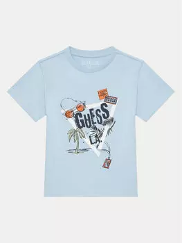 Футболка обычного кроя N5GI05 K8HM4 Guess, синий