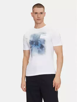 Футболка обычного кроя Photo Print K10K114157 Calvin Klein, белый