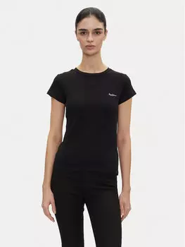Футболка обычного кроя PL506037 Pepe Jeans, черный