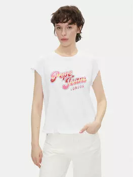 Футболка обычного кроя Rosalie PL506033 Pepe Jeans, белый