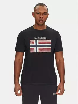 Футболка обычного кроя S-Lari NP0A4IE59411 Napapijri, черный