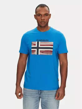 Футболка обычного кроя S-Lari NP0A4IE5B2W1 Napapijri, синий