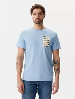 Футболка обычного кроя Serif Box Graphic J30J327474 Calvin Klein Jeans, голубой