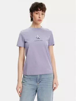 Футболка обычного кроя Shadow Graphic J20J225545 Calvin Klein Jeans, фиолетовый