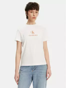 Футболка обычного кроя Shadow Graphic J20J225545 Calvin Klein Jeans, белый