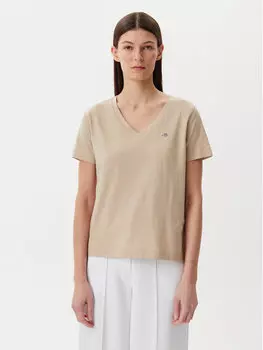 Футболка обычного кроя Shield 4200750 Gant, бежевый