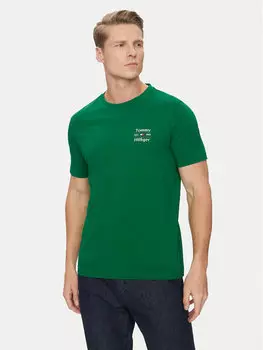 Футболка обычного кроя Stack MW0MW38622 Tommy Hilfiger, зеленый
