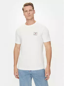 Футболка обычного кроя Stack MW0MW38622 Tommy Hilfiger, белый