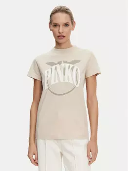 Футболка обычного кроя Start 101752 A2CT Pinko, бежевый