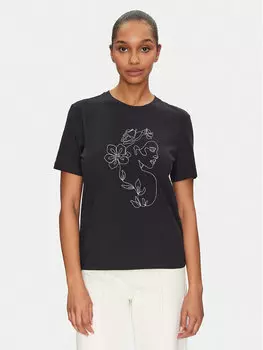 Футболка обычного кроя Sybil 14108062 Vila, черный