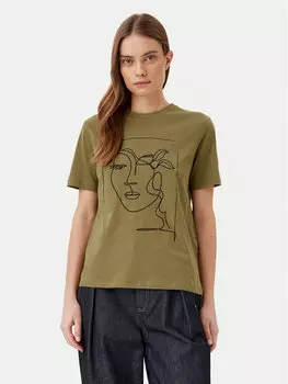 Футболка обычного кроя Sybilla 14103247 Vila, зеленый