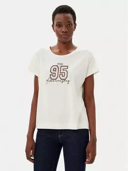 Футболка обычного кроя TA5268 JS005 Liu Jo Sport, экрю