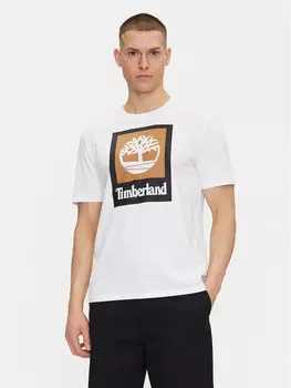 Футболка обычного кроя TB0A5QS2 Timberland, белый