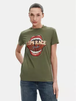 Футболка обычного кроя Trapani 105050 A2D8 Pinko, хаки