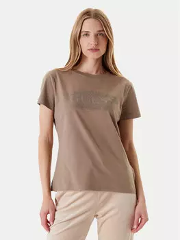 Футболка обычного кроя V5YI08 J1314 Guess, коричневый