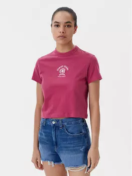 Футболка обычного кроя Varsity DW0DW20317 Tommy Jeans, розовый