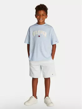 Футболка обычного кроя Varsity KB0KB09533 D Tommy Hilfiger, голубой