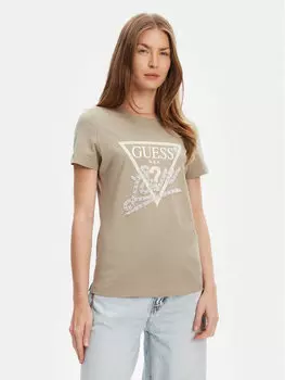 Футболка обычного кроя W5YI40 I3Z14 Guess, зеленый