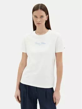Футболка обычного кроя WW0WW45428 Tommy Hilfiger, белый